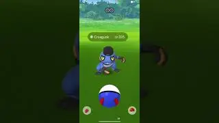 Catching A Wild Event Croagunk In Pokemon Go🤩#Shorts