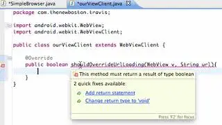 Android Application Development Tutorial   91   Set WebView Client for a Brower app   YouTube