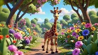 The Dancing Giraffe Wore Pink Shoes 🦒👟 | Fun Story Song for Kids | Learn Colors & Movement