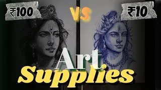 ₹10 Vs ₹100 Drawing Challenge | Cheap vs Budget Art Supplies Test| Dipanshu arts||