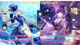C0 Furina Mono Hydro & C0 Raiden National | NEW Spiral Abyss 4.8 | Genshin Impact