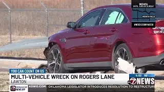 Authorities respond to two-vehicle wreck on Rogers Lane in Lawton