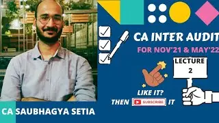 DEMO - CA INTER AUDIT - LECTURE 2