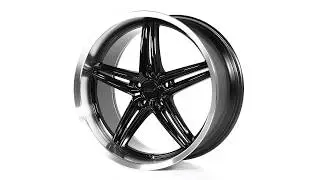 TSW Alloy Wheels - Variante in Gloss Black w/ Machined Lip