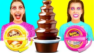 Chica Rica vs Chica Pobre Desafío De Fondue De Chocolate | Batalla de Comida por CRAFTooNS Challenge