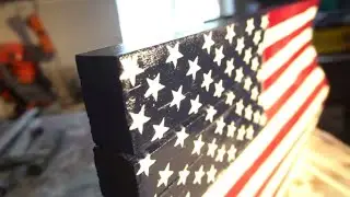 Wood Sign Business Prototype!- DIY Wavy USA Flag