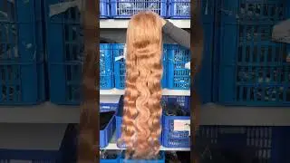 Rose Gold Frontal 26in body wave 200% wig  #wiginstall #wigmaker #wigsfactory