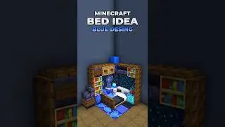 Minecraft Interior Ideas | Blue Bed Design #minecraft