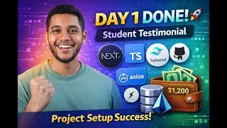 Student completes Day 1 setup #nextjs #typescript #tailwindcss #webdevelopment #fullstack #fintech