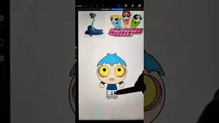 Gary x PowerPuff Girl 🎨 #drawing #art #digitalart #disney #cartoon #shorts