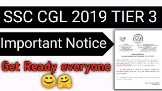 SSC CGL-2019 TIER 3 exam date
