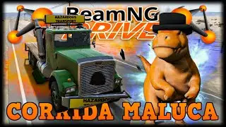 A CORRIDA MALUCA DO BEAMNG - CAMINHÕES EXTREMOS e DINOSSAUROS??!