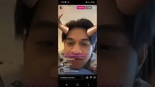 wann live ig bareng gebi!!!. Gebi teriak sayang iwann di publik