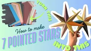 Make 7-pointed STARS from PAINT CHIPS | FREE Materials | Made in Piece #DIY
