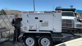 Generator 38 KvA / 30KW 2015 Airman Kubota Diesel 120 / 240 / 480V 1 & 3 Phase Towable Trailer Mount