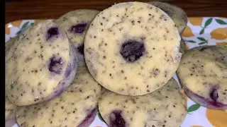 Low Carb/Keto Lemon Chia Blueberry Muffins