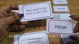 DO AT HOME Montessori Language Activity for Elementary Children - Question Game (English)