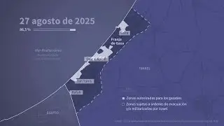 MAPA ANIMADO: la Franja de Gaza desde marzo de 2025 | AFP