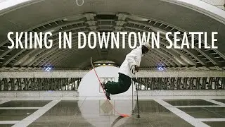 skiing in downtown seattle (with no snow)