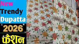 How to Make Viral Hand-Painted Organza Dupatta | Dupatta Painting Tutorial | Suit  Making