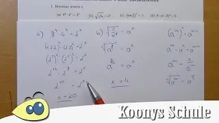 4 Gleichungen vorgerechnet - Potenz, Wurzel, Sinus, Quadrat | Mathe, Klasse 9 - 01/11 Blatt 2851