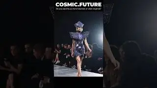 Avant-garde fashion shorts trend | Futuristic cosmic dress runway redefining style and imagination