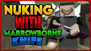 Nuke with *NEW* Marrowborne knife ! ( Krunker.io Nuke gameplay )