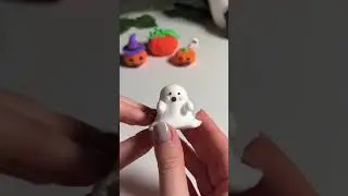 Air Dry Clay Ghost 👻 | Easy Clay Idea for Halloween | Try to Make🎃#airclay #halloween #clay #ghost