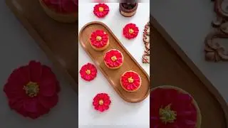 White Bean Paste Flower Piping | Korean Style Bean Paste Flower Art Tutorial 🌸 #shorts