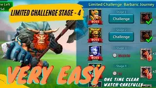 Lords mobile Barbarian Limited Challenge Stage 4 Fully Auto|Barbaric Journey Stage 4 Fully Auto