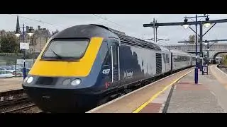 HST #43127 + British Rail Class 385 #385007/#385003 arriving at Stirling