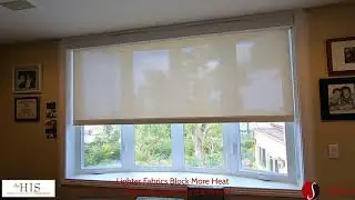 Carlsbad Roller Sun Shade Over a Bay Window