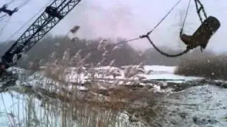 Northwest 95 Dragline Loading TEREX TA30 with mud