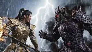 Zilong vs Yu Zhong realistic battle scene made with artificial intelligence