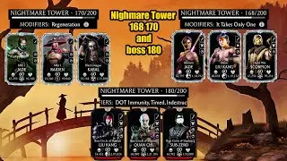 Nightmare Tower 168 170 and Boss 180 | MK Mobile