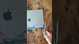 Yosemite National Park Infinity Sticker on a MacBook Pro