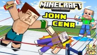 Джон Сина съел мой йогурт !! (Minecraft WWE сюрприз бой) Fgteev