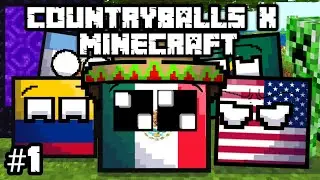 ⛏️⛰️Minecraft pero con Countryballs 🔥🌎 | Locuras en el Countryverso Parte 1