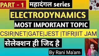 PART-1 ||Electrodynamics ||Csir|Net|Gate|Jest|Tifr|IIT Jam|Crazy physics By Rani Ma'am