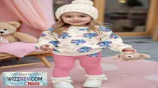 SHEIN Happikins 2pcs Set Baby Girls Cute Cartoon Rabbit Bow Stitch Graphic Print