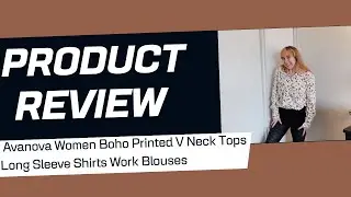 Avanova Women Boho Printed V Neck Tops Long Sleeve Shirts Work Blouses REVIEW!