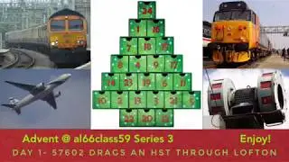 Advent @ al66class59 S3 Day 1: 57602 drags an HST through Lofton