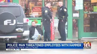 Police: Man Threatened Employees with Hammer