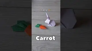 SIMPLE AND EASY CARROT ORIGAMI|EASY TUTORIAL CARROT VEGITABLE PAPERCRAFT|FOLDING