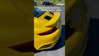 Check out Saffron Yellow on this $213k 1 Owner 2018 Porsche 911 Turbo S