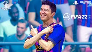 FIFA 22 | Bayern Munich vs Barcelona | UEFA Champions League 22/23 Full Match PS5 Next Gen | 4K
