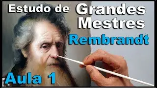 Cópia de Rembrandt a óleo //  Como preparar os tons de pele // Dicas de pintura a óleo.
