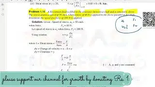 FLUID MECHANICS || R.K BANSAL|| CHAPTER 1 || Properties of Fluids || Example 1.17