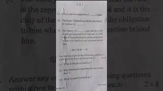 +3 2nd semester # political theory (core-3) #Hanour paper . Berhampur University.