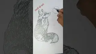 Fox and Moon &ndash; Pencil Art Tutorial #easydrawing /easy fox drawing/How To Draw A Cute Fox #sketch